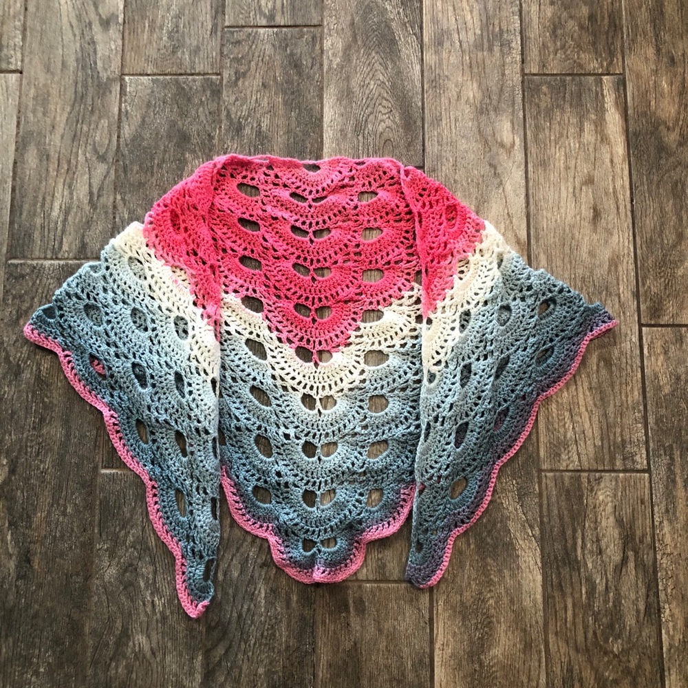 Handmade crochet shawl/wrap